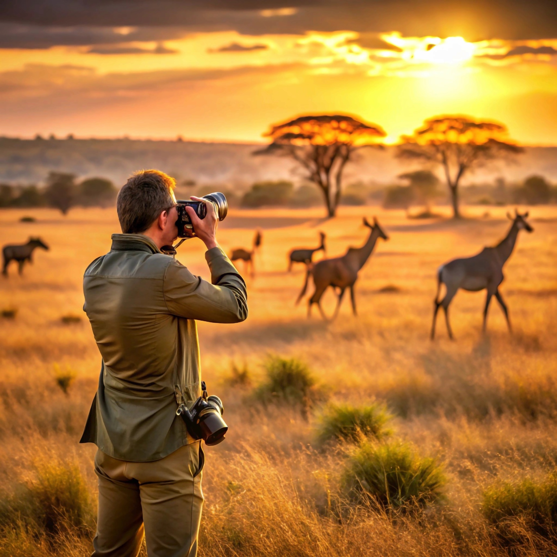 medium vecteezy_a man taking a picture of a herd of animals_50800592_medium